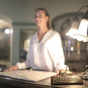 Reception of an hotel