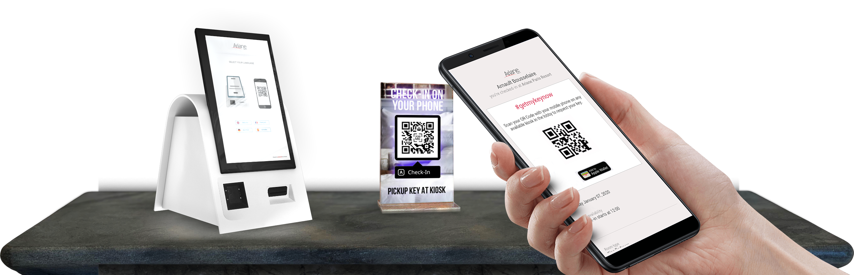Check-in on your phone with a QR code and your mobile phone