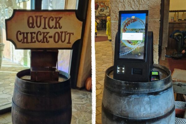 quick check-out + kiosk